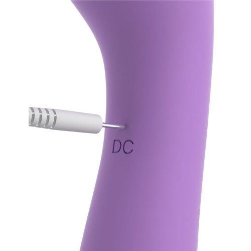 Фиолетовый двусторонний вибростимулятор Duo Wand Massage-Her - 19,6 см. (фиолетовый)