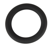 Черное эрекционное кольцо на пенис и мошонку (черный)