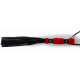 Многохвостовый черный флогер с красной ручкой - 44 см. (черный с красным)