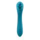 Голубой двухсторонний вибромассажер Heads or Tails - 19,3 см. (голубой)