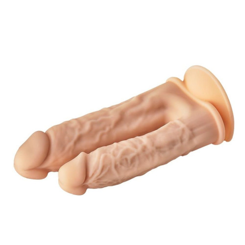Телесный анально-вагинальный фаллоимитатор Double Penetrator - 19,5 см. (телесный)