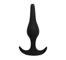 Чёрная анальная пробка Smooth - 12,5 см. (черный)