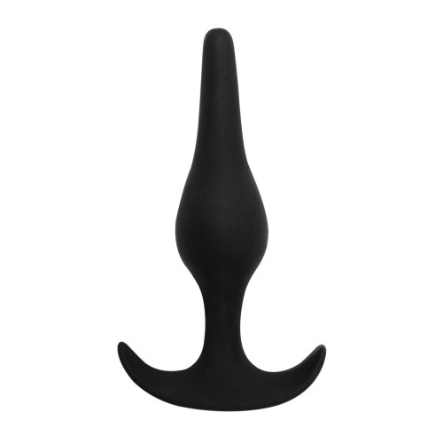 Чёрная анальная пробка Smooth - 12,5 см. (черный)
