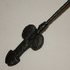 Стек с витой ручкой и наконечником-фаллосом - 70 см. (черный)