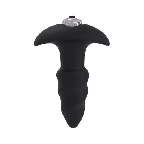 Черная анальная вибровтулка SINGLE SPEED LOVE ARROW PLUG - 9 см. (черный)