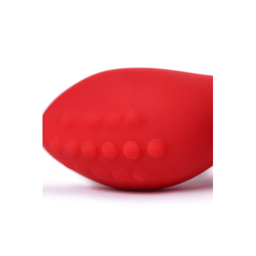 Красный силиконовый вибростимулятор простаты Proman - 12,5 см. (красный)