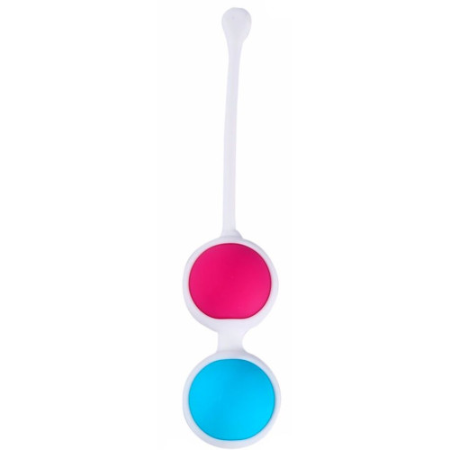 Вагинальные шарики с петелькой для извлечения (голубой с розовым)