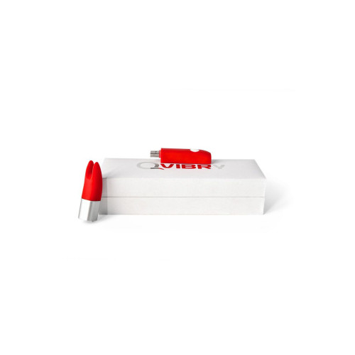 Красный клиторальный вибратор с 4Gb USB памяти и 7 режимами вибрации (красный)