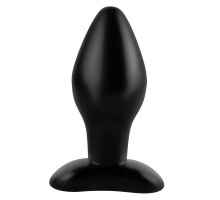 Черная анальная пробка среднего размера Large Silicone Plug - 13 см. (черный)