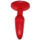 Красная гелевая анальная пробка - 16 см. (красный)