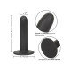 Черный анальный стимулятор Silicone Smooth Probe - 15,25 см. (черный)