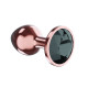 Пробка цвета розового золота с черным кристаллом Diamond Jet Shine L - 8,3 см. (черный)
