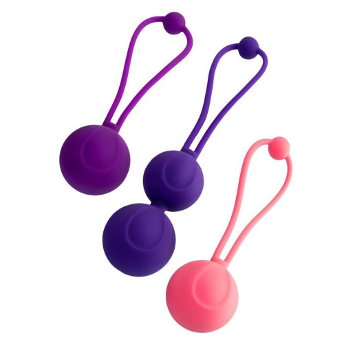 Набор из 3 вагинальных шариков BLOOM разного цвета (разноцветный)