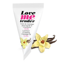 Съедобное согревающее массажное масло Love Me Tender Vanilla с ароматом ванили - 10 мл.