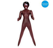 Темнокожая секс-кукла Шарлиз с 3 рабочими отверстиями (коричневый)