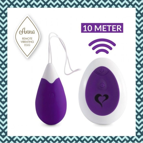 Фиолетовое виброяйцо на радиоуправлении Anna Vibrating Egg Remote (фиолетовый)