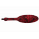 Красная овальная шлепалка с цветочным принтом - 35,5 см. (красный)