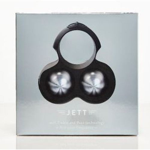 Черный инновационный мужской вибростимулятор JETT (черный)