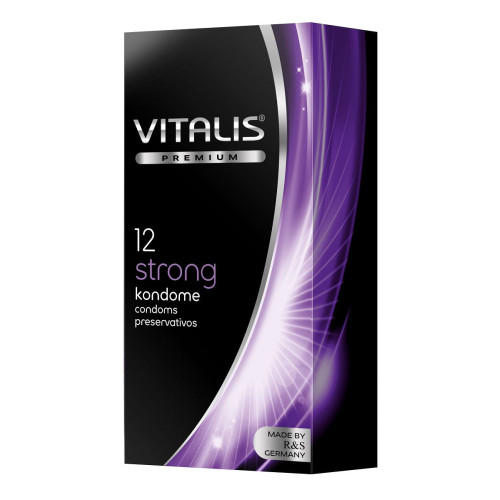 Презервативы с утолщённой стенкой VITALIS PREMIUM strong - 12 шт. (прозрачный)