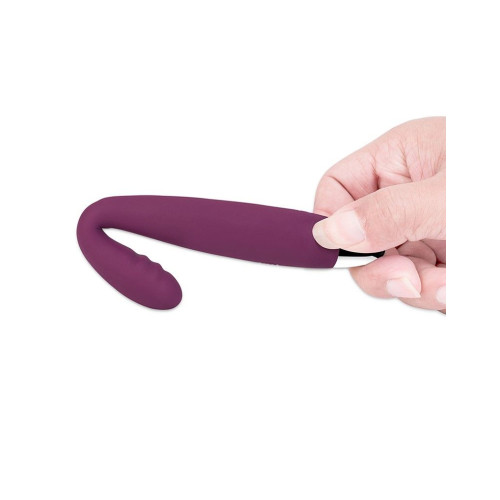Фиолетовый вибратор Cici с гнущейся головкой - 18,2 см. (фиолетовый)