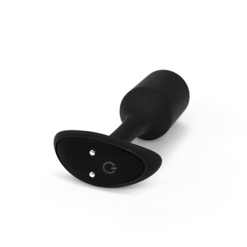 Чёрная пробка для ношения с вибрацией Snug Plug 2 - 11,4 см. (черный)