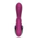 Фиолетовый вибратор с клиторальным отростком NAGHI NO.4 - 13,5 см. (фиолетовый)