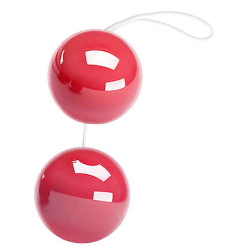 Розовые двойные вагинальные шарики с петелькой (розовый)