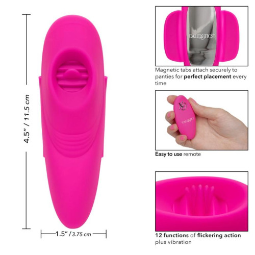 Розовый стимулятор в трусики Remote Flicker Panty Teaser (розовый)
