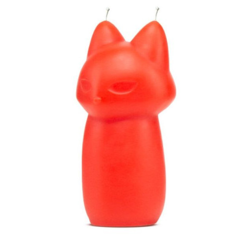 Красная БДСМ-свеча в форме злой кошки Fox Drip Candle (красный)