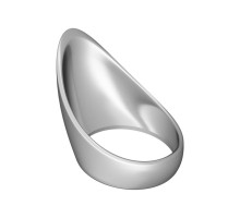 Среднее каплевидное эрекционное кольцо TEARDROP COCKRING (серебристый)