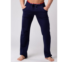 Мужские спортивные брюки прямого силуэта (синий|XL)