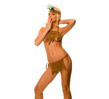 Женский костюм «Индианка» (коричневый|S-M)