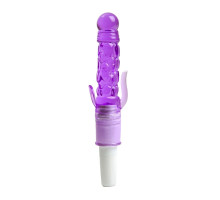 Фиолетовый вибратор с дополнительными отростками - 21 см. (фиолетовый)