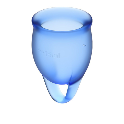 Набор синих менструальных чаш Feel confident Menstrual Cup (синий)