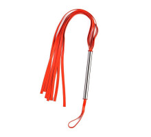 Красная плеть с металлической ручкой (красный)