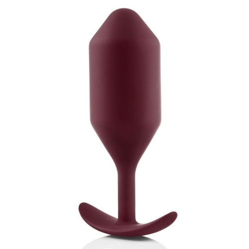 Бордовая пробка для ношения B-vibe Snug Plug 5 - 14 см. (бордовый)