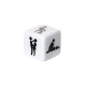 Набор игральных кубиков Eromantica «Грани любви» (белый)