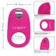 Розовое эрекционное виброкольцо с пультом Silicone Remote Pleasure Ring (розовый)