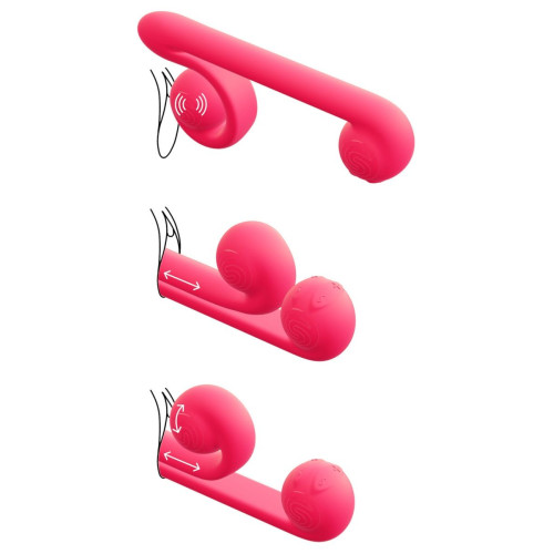 Уникальный розовый вибромассажер-улитка для двойной стимуляции Snail Vibe (розовый)