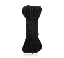 Черная хлопковая веревка для связывания Bondage Rope - 10 м. (черный)