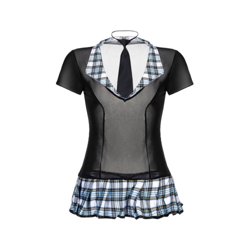 Обольстительный костюм школьницы Micki (черный с серым|S-M-L)