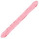 Розовый двухголовый фаллоимитатор Crystal Jellies - 45,7 см. (розовый)