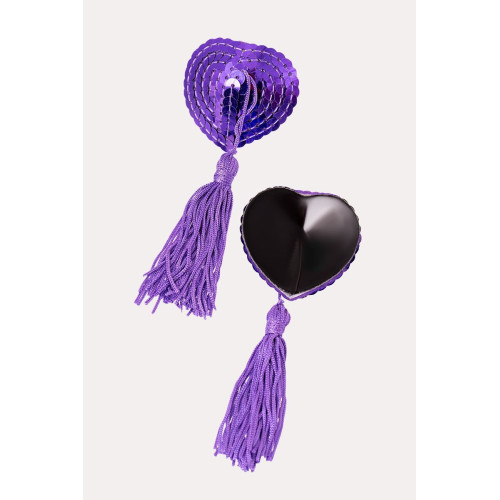 Пэстисы в форме сердец с кисточками (фиолетовый)