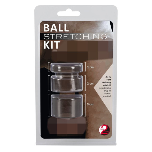 Набор для фиксации и утяжки мошонки Ball Stretching Kit (дымчатый)