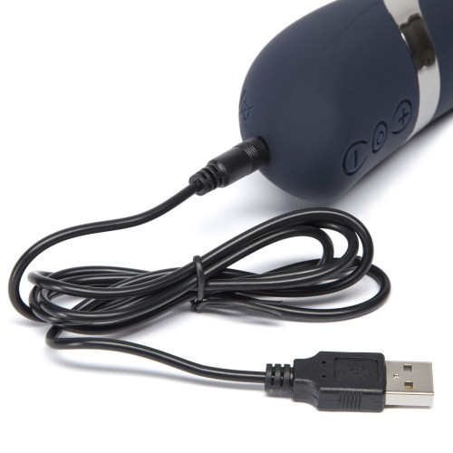 Вибратор для G-стимуляции Desire Explodes USB Rechargeable G-Spot Vibrator - 25,4 см. (темно-синий)