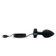 Черная анальная вибровтулка с кристаллом Vibrating Jewel Plug M/L - 10,5 см. (черный)