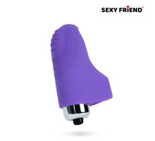 Фиолетовая вибронасадка на палец (фиолетовый)