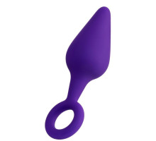 Фиолетовая анальная втулка с ограничительным колечком - 11,5 см. (фиолетовый)