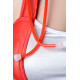 Игровой костюм медсестры: платье,головной убор и стетоскоп (белый с красным|S-M-L)