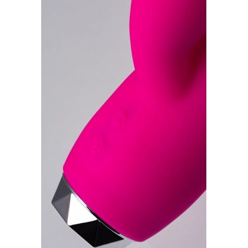 Розовый вибратор с клиторальным стимулятором L EROINA - 17 см. (розовый)